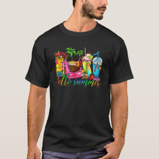 Hallo Zomer Koffiekopjes Eenhoorn Float T-shirt