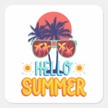 Hallo Zomer Moderne Minimalistische Zon Typografie