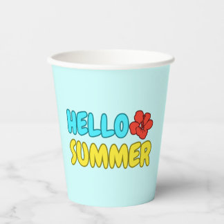 Hallo Zomer Papieren Bekers