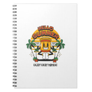 Hallo Zomer Retro Mascot Notitieboek