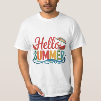 Hallo Zomer Schattig Grappig T-Shirt Cadeau Voor H