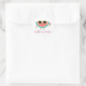 Hallo Zomer Schattigee Watermeloen in Schaduwen Fe Ronde Sticker (Tas)