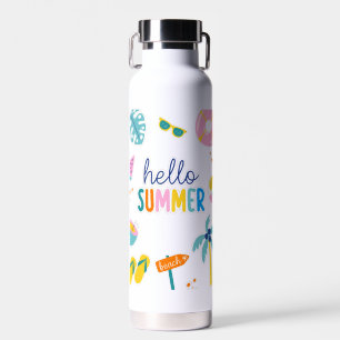 Hallo Zomer Strand Pret Retro Design Waterfles