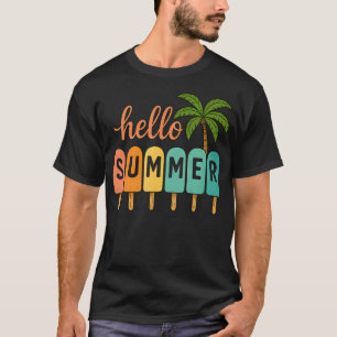 Hallo Zomer Strand Vakantie Ijsje Ijslolly T-shirt