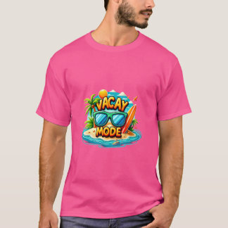 Hallo Zomer Strand Vakantie Modus Familie Vakantie T-shirt