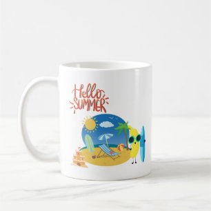 Hallo Zomer Strand Zandkasteel Koffiemok