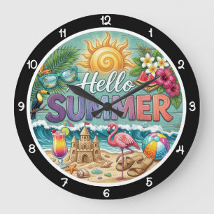 Hallo Zomer Tropisch Zandkasteel Grote Klok