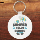 Hallo Zomer Vaarwel School Acryl Sleutelhanger (Achterkant)