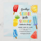 Hallo Zomer, Vaarwel School, Einde van het Schoolf Kaart (Voorkant / Achterkant)