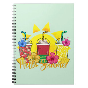 Hallo zomer Verfrissende tropische fruitsmoothie Notitieboek