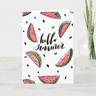 Hallo Zomer Watermeloen Binnenkant Kaart