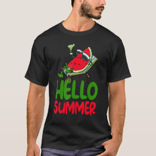 Hallo Zomer Watermeloen Vrouwen Liefde Meloen Frui T-shirt