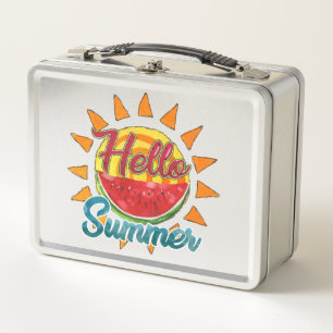 Hallo zomer Waterverf Watermeloen & Levendige Zo