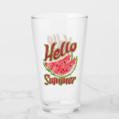 Hallo zomer | Waterverf Watermelon Design Glas (Achterkant)