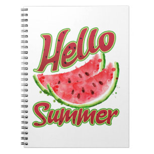 Hallo zomer Waterverf Watermelon Design Notitieboek