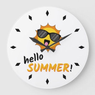 Hallo Zomer Zon met Zonnebril Grote Klok