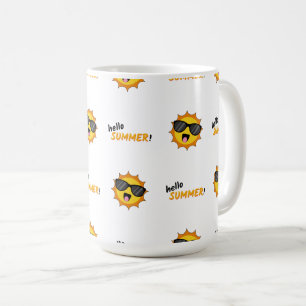 Hallo Zomer Zon met Zonnebril Koffiemok