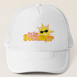 Hallo zomer Zon met zonnebril Trucker Pet