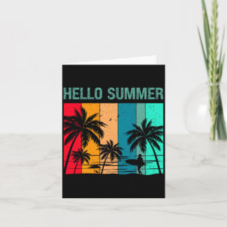 Hallo Zomer - Zon Zee en Zand - Summer Surfen Kaart