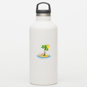 Hallo Zomer Zonneschijn Retro Cirkel Vintage Stran Sticker