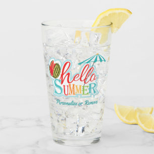 hallo zomercitaat Beach Drinkware Glass Tumbler