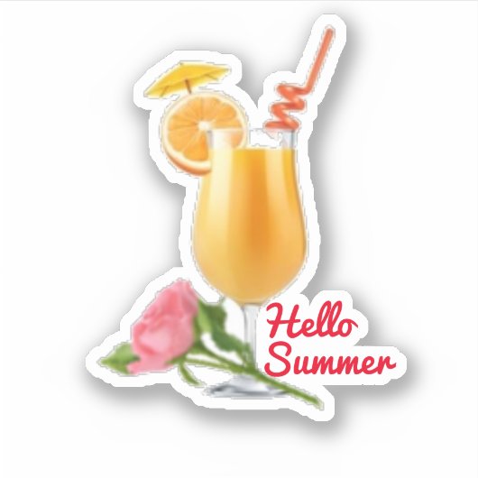hallo zomercontour sticker (Voorkant)