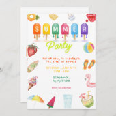 hallo zomerfeest kaart (Voorkant / Achterkant)