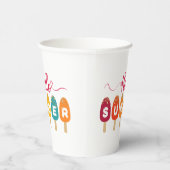 hallo zomerkleurige populatie papieren bekers (Rechts)