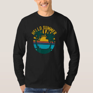 hallo zomerpalmbomen Vacation Beach Sunrays Ret T-shirt