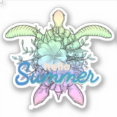 hallo zomerschildpad sticker (Voorkant)