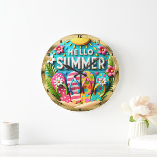 Hallo Zomerstrand van Teenslippers Grote Klok