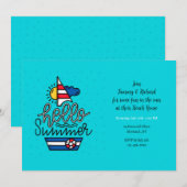 hallo zomeruitnodiging kaart (Voorkant / Achterkant)