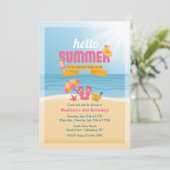 hallo zomeruitnodiging kaart (Staand voorkant)