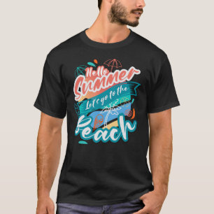 hallo zomervakantiestrand t-shirt
