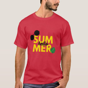Hallo Zomervet tropisch ontwerp T-shirt