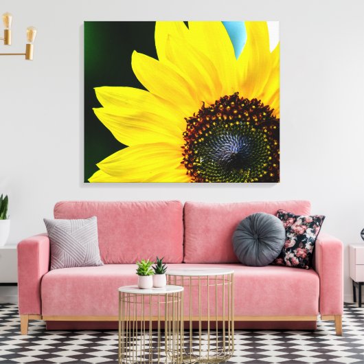 hallo Zonnebloem Canvas Afdruk (Insitu (Woonkamer))