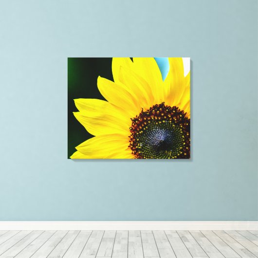 hallo Zonnebloem Canvas Afdruk (Insitu (Houten vloer))
