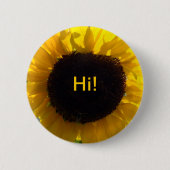 Hallo Zonnebloem Sunshine Ronde Button 5,7 Cm (Voorkant)