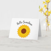 Hallo Zonnebloemkaart Kaart (Gele Bloem)