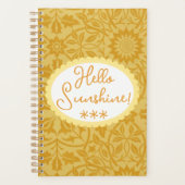 Hallo Zonneschijn Gouden Gele Bloem Planner (Voorkant)