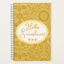 Hallo Zonneschijn Gouden Gele Bloem Planner