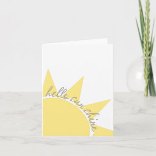 hallo zonneschijn notecard kaart