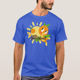 Hallo Zonneschijn Oranje Vogel groene achtergrond T-shirt