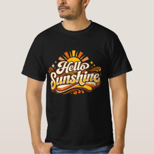 Hallo Zonneschijn Retro Zomer Vibes T-shirt