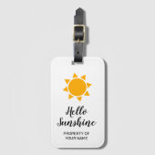 hallo Zonnevrije zomervakantie, aangepast Bagagelabel (Voorkant (verticaal))