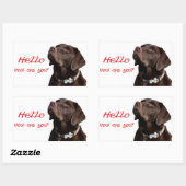 Hallo Zwart Bruin Labrador Retriever Sticker Label (Vel)
