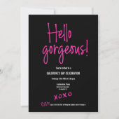 Hallo Zwart Heet roze? prachtige Galentine's Day x Kaart (Voorkant)