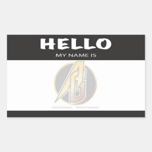 Hallo Zwart Mijn naam is Sticker