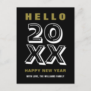 Hallo Zwart Wit Goud Briefkaart