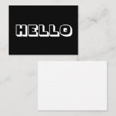 hallo, zwarte witte kaart (Voorkant / Achterkant)
